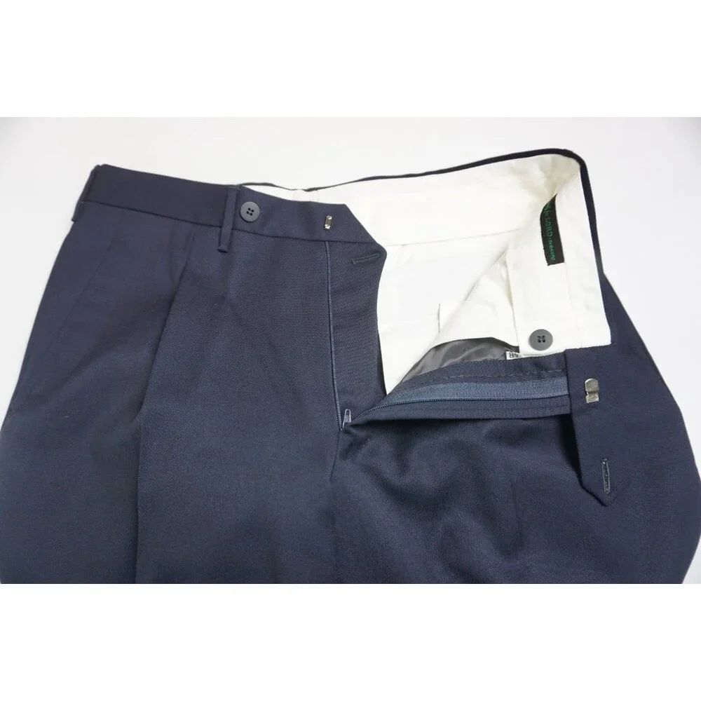 Rota Solid Dark Blue 100% Wool Mens Dress Pants Sz 48 BRAND NEW
